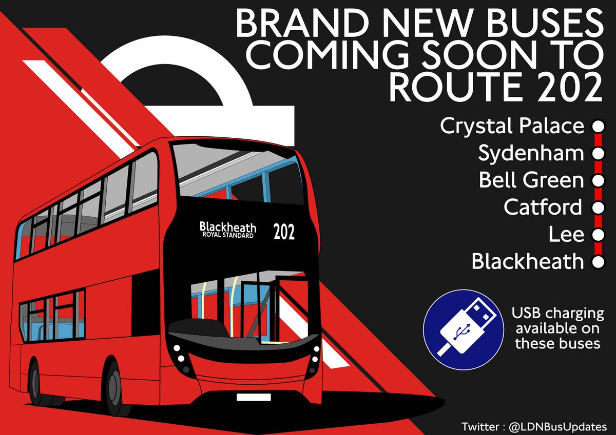 202 Bus Route Map London Bus Updates On Twitter: "Brand New Buses Are Coming Soon To Route 202  Between #Crystalpalace And #Blackheath. These Buses Feature Usb Charging  Which Will Be Available For Most Seats. Https://T.co/0Mocaitjy0" /