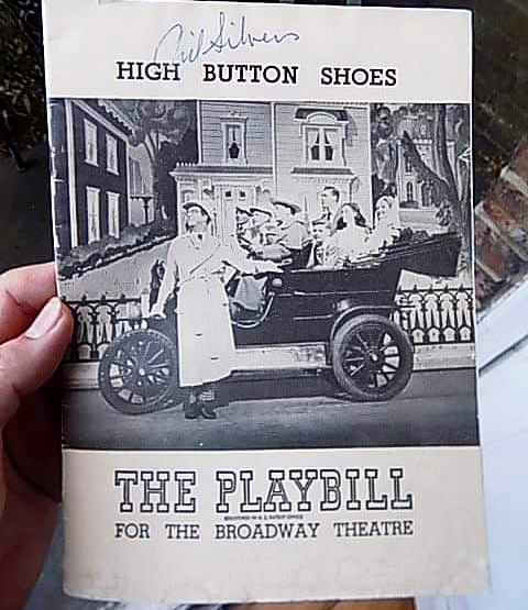 ErnestBilko's tweet photo. Signed programme from Phil's 1947 #broadway hit High Button Shoes kindly donated to the Museum by Danny Baker. 😁
#philsilvers #bilko #museum #highbuttonshoes #musical https://t.co/ZoDWycq4yf
