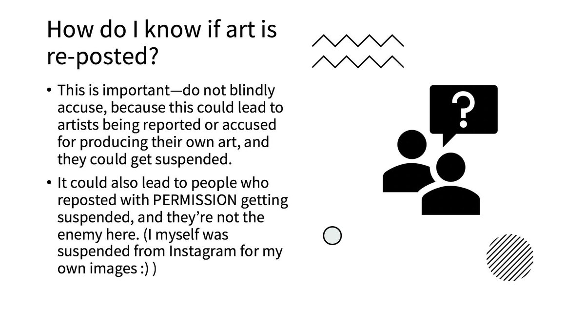 by request, what to do if you catch someone reposting: