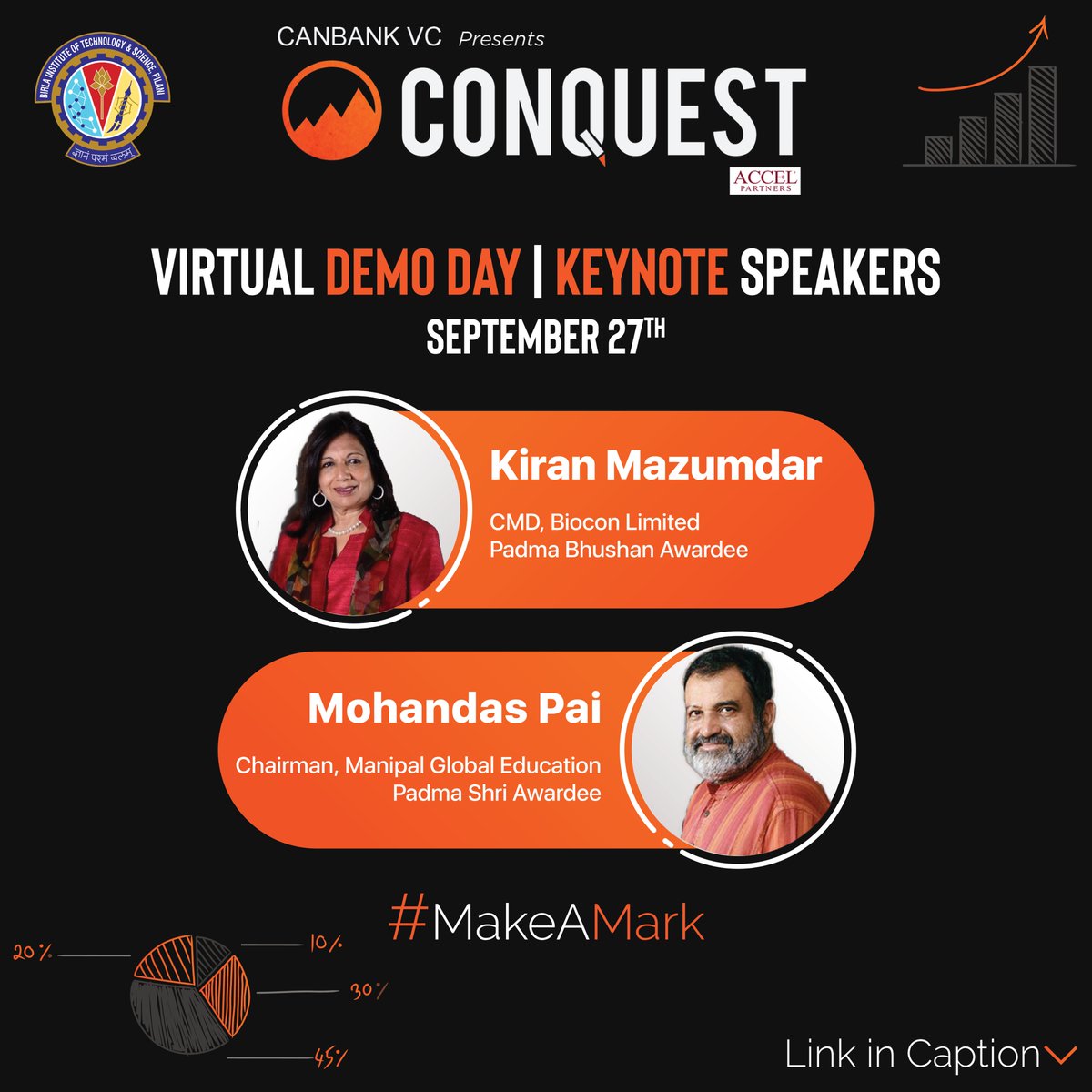 We are proud to announce the final milestone of our journey, hosting our first ever Virtual Demo Day witnessing eminent personalities, such as <a href="/kiranshaw/">Kiran Mazumdar-Shaw</a> and <a href="/TVMohandasPai/">Mohandas Pai</a>  :)

The Demo Day will be hosted on @airmeet_com. Special thanks to <a href="/Mandybuoy/">Gaurav Mandlecha</a>! 

#MakeAMark