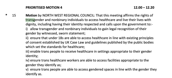 The British Medical Association just passed a motion to allow trans people to declare their own gender in a sworn statement.This could be huge in terms of GRA/ self-IDIt would be now be difficult for a government to demand the requirement of a diagnosis in future legislation.