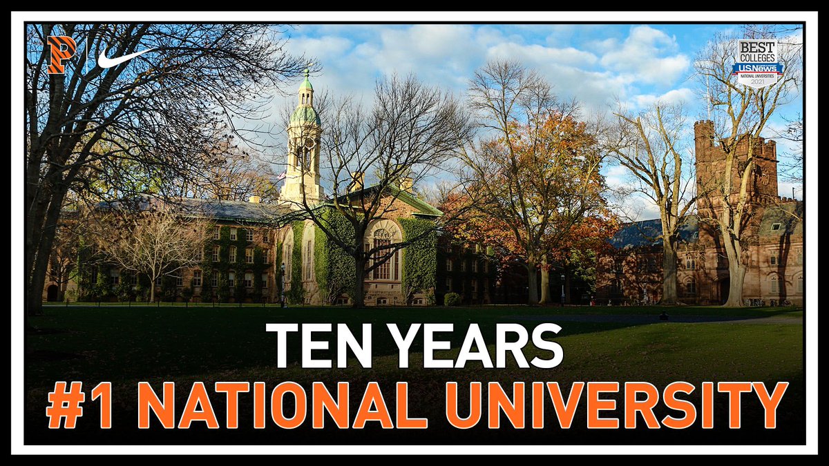 PrincetonTrack's tweet photo. For the 10th consecutive year, we’ve been named the @usnews #️⃣1️⃣ National University❕ https://t.co/HdJAEJoyvs