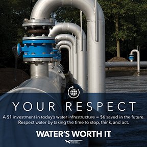 CamdenGroup's tweet photo. Your life and community is built on clean water and the infrastructure that supports it.
It’s so reliable that you might not give it — or the impact of your actions — a second thought.
RESPECT WATER BY TAKING THE TIME TO STOP, THINK, AND ACT.
#WatersWorthIt #WaterResourceRecovery https://t.co/HF6cn3DXCI