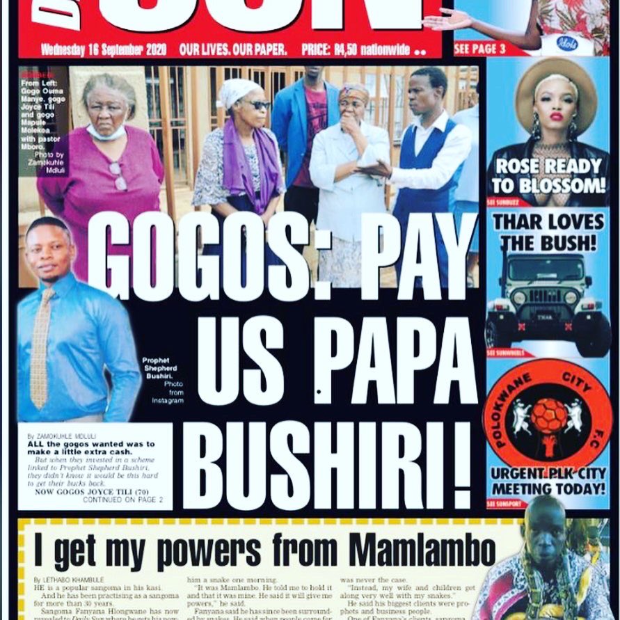 ProphetMboro's tweet photo. On Tommorow’s DailySun!!!! https://t.co/GyCIrdXKnz