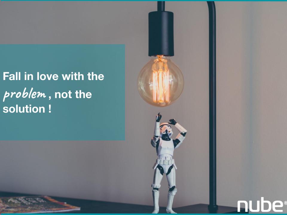 Everyone thinks innovation is about having new ideas, but many forget innovation is born from problems.

The first thing before falling in love with someone or something, is to KNOW THEM! We need to understand the problem before thinking about any solution to it.