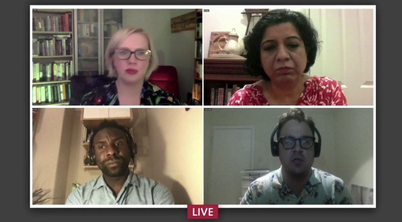 alligood77's tweet photo. What an inspiring conversation tonight on restaurants, with panelists #TimAnderson, @Jimfam, &amp; @Asma_KhanLDN, hosted by the always lovely @Angela_clutton ❤️#BLFoodSeason https://t.co/3BSzTulT2r