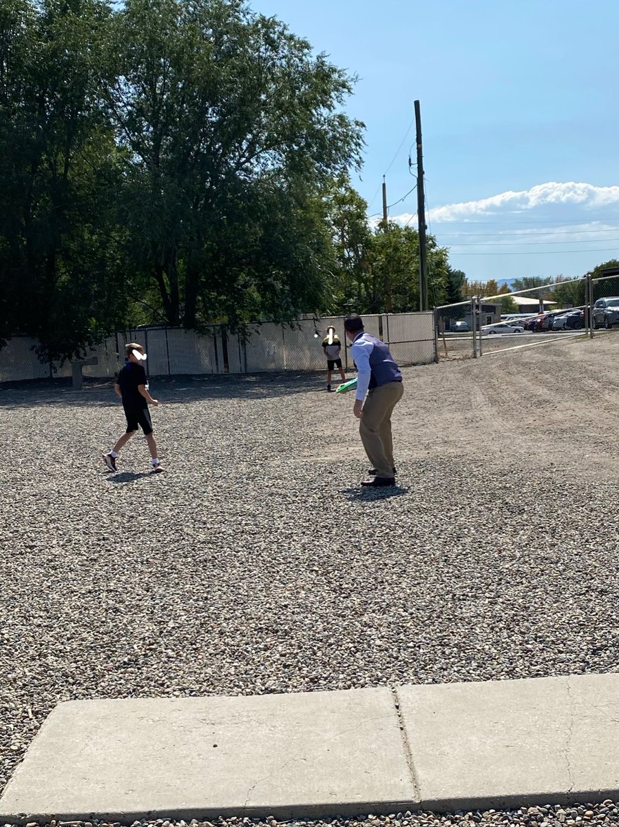 When your principal goes out and plays with your 5th graders.  #reachforthestars #cliftonstars