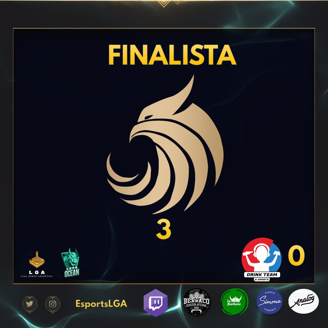 EsportsLGA's tweet photo. TENEMOS FINALISTA!
@faucetsesports se quedo con la serie vs DRINK

Arrasadora serie de los chicos que llegan invictos a la gran final vs SWEET UNICORNS 

#LeagueOfLegends #OceanCup https://t.co/kuutLIt0Dx