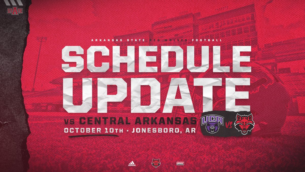 AStateFB's tweet photo. “We are obviously disappointed for the student-athletes participating from both schools, as well as both coaching staffs and fan bases," said @TerryMohajirAD. "We are excited that we've rescheduled this game for October 10 in @MY100BANK stadium."

>>  https://t.co/UYbioVrjj9 https://t.co/3Fl1cNEySf