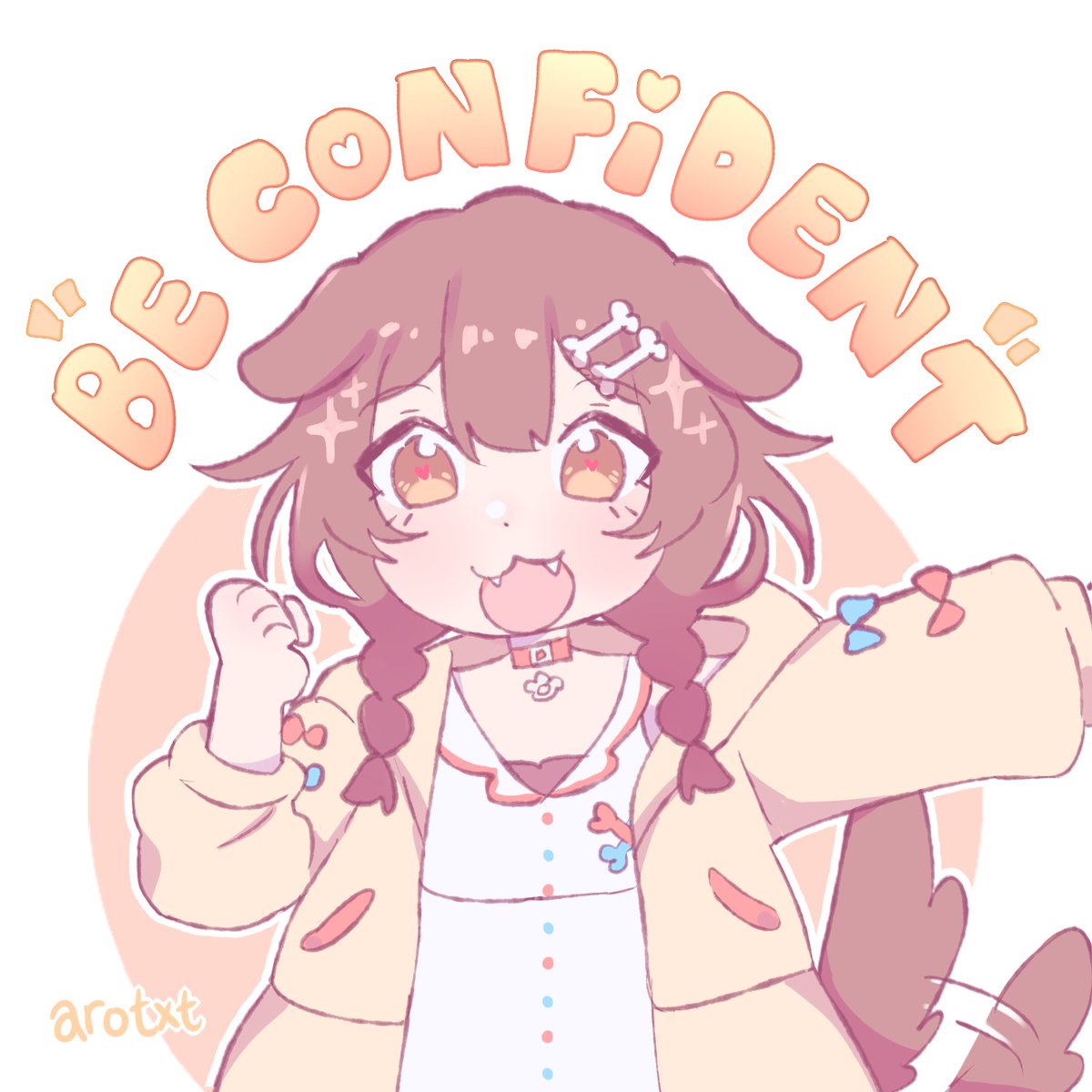 戌神ころね 「have confidence! no confidence! ??❣️#できた」|lumie ❄️ very iaのイラスト