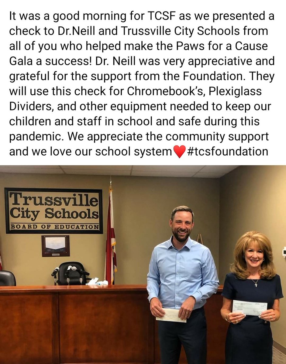 Thank you for supporting Trussville City Schools @tcshuskies