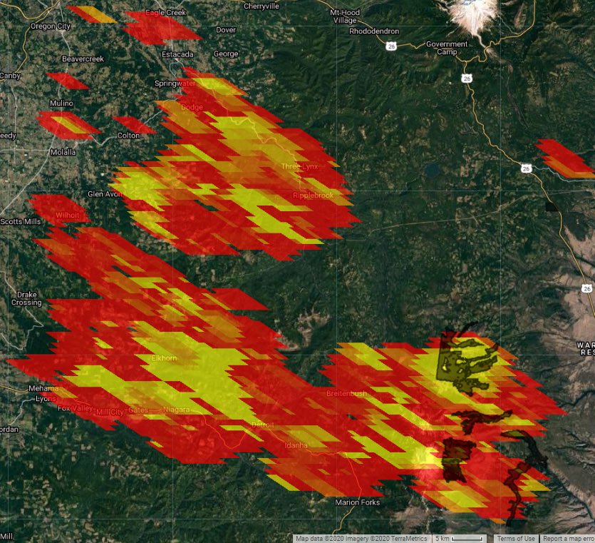 claudherb's tweet photo. It looks like two CA IFM offsets are within the North Complex fire in CA and Lionshead fire in Oregon. 

CA’s carbon offset protocols account for wildfire risk, but this fire season demonstrates that their 100-year time horizons are woefully under-calibrated for changing climate. https://t.co/kaUN6Qw9rD