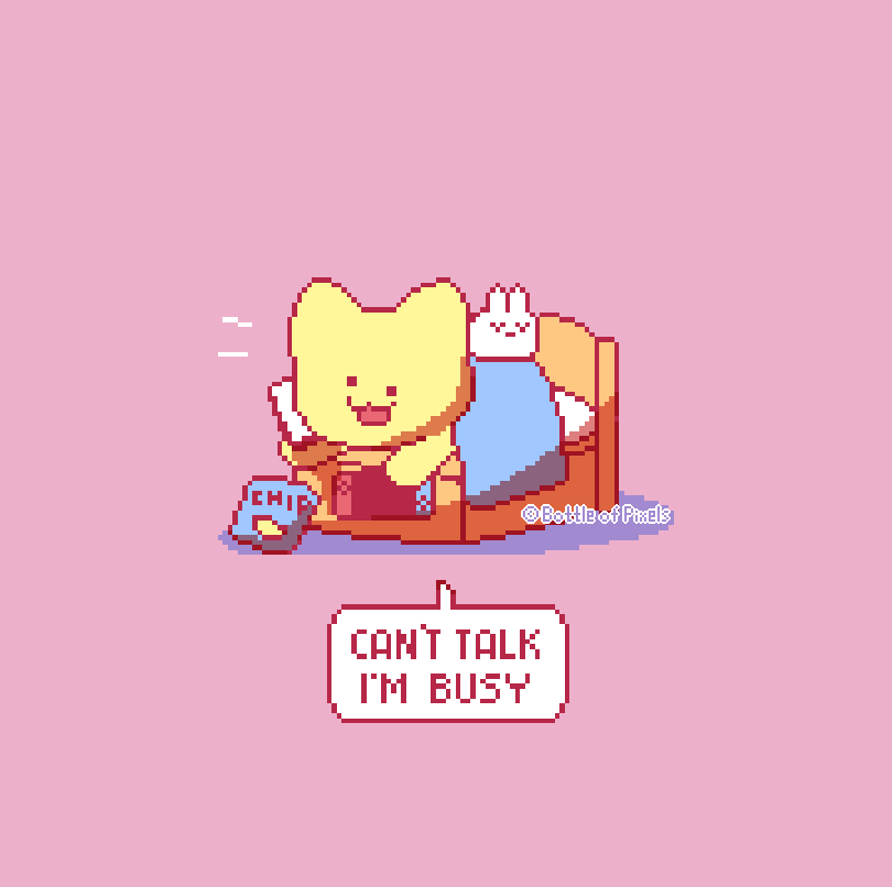 BottleOfPixels's tweet photo. When you finally get a day off

#pixelart https://t.co/GTu2Q6ACyq