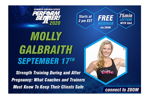 What Q's do you have about strength training during pregnancy? Lemme know + I'll do my best to answer them in my <a href="/Perform_Better/">Perform Better</a> presentation Thurs at 2 pm EST:

us02web.zoom.us/j/81650050443?…

You can catch it here👆 (plus have the chance to ask me Q's live after the presentation!)