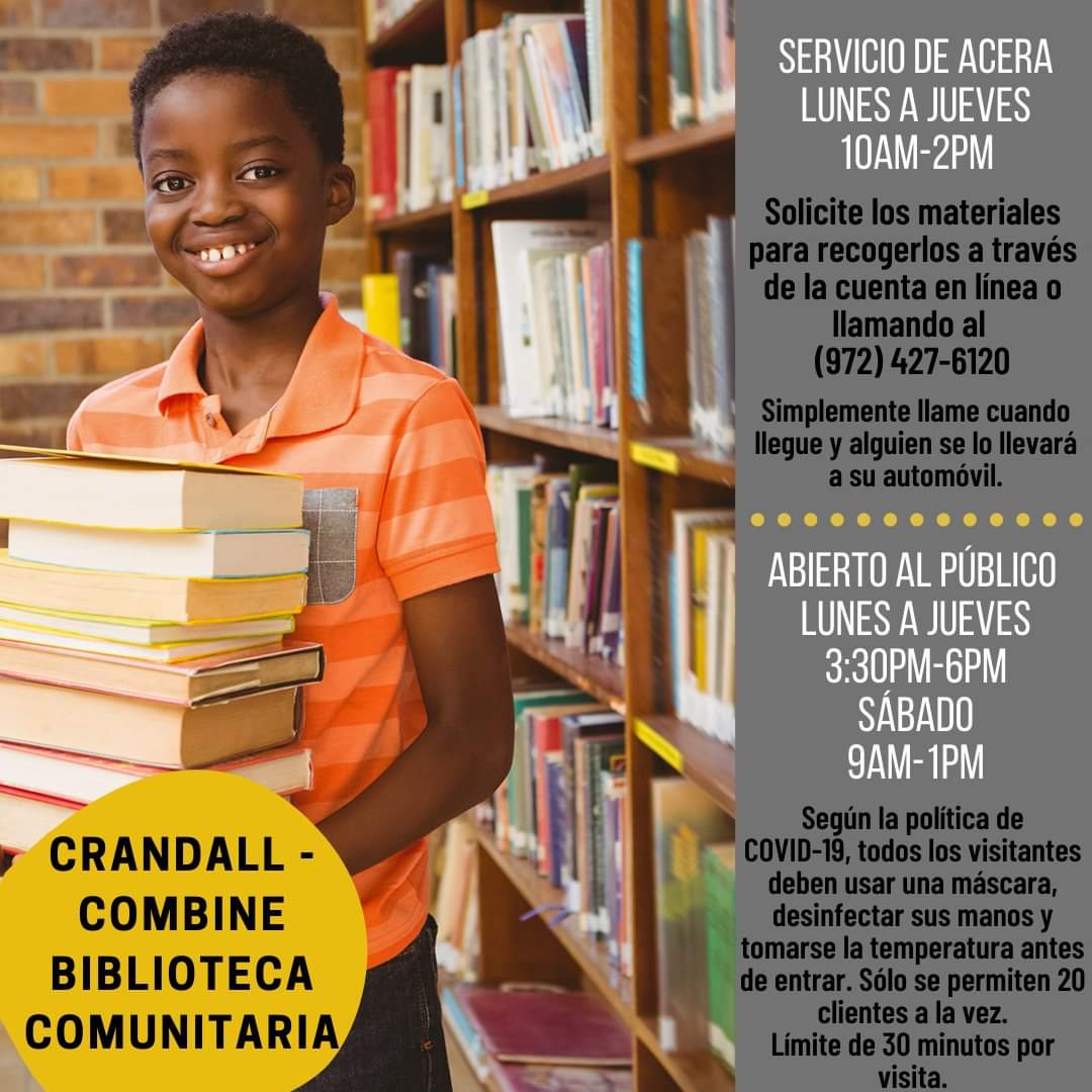 LibraryCrandall's tweet photo. Tomorrow is the day we welcome our community back into the Crandall-Combine Community Library. @LibraryCrandall https://t.co/v3bVkF8X5g