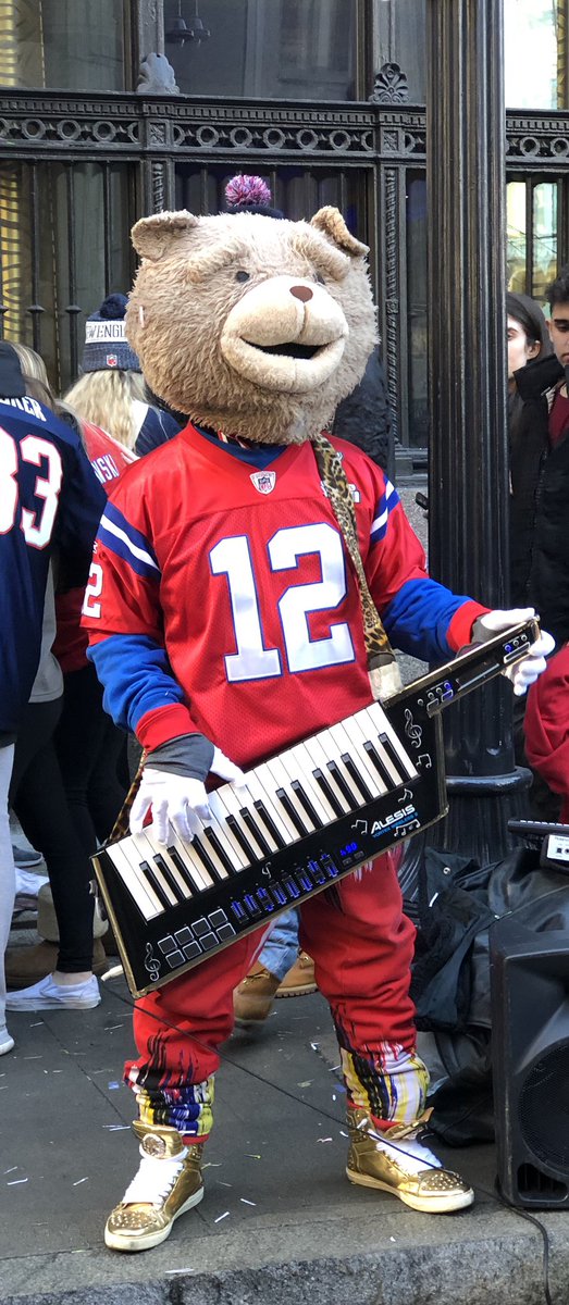 justsmoon's tweet photo. We can’t go to #NewEnglandPatriots games &amp; no one is traveling on the T, So I vote Keytar Bear play at Gillette Stadium during the games  #keytarbearnation spread the word! #PatriotsNation https://t.co/BnUEaXs2Yz