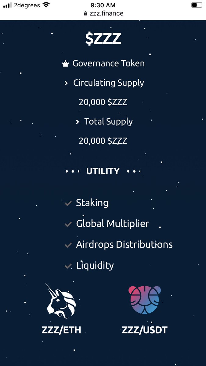 TCryptoCurrency's tweet photo. BULLISH 🔥🔥🔥🚀

@zzzfinance $ZZZ

You have a chance now to get in early on this gem 💎 

✅New website updated 
✅@certik_io audit in progress 
✅Max supply only 20,000
✅Huge community 

Ecosystem 
$ZZZ
$NAP
$DREAM 

#DeFi #DYOR #YieldFarming https://t.co/pCqjsFL0TS