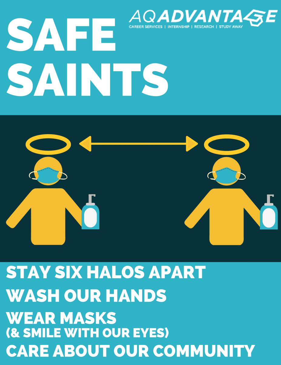 aq_advantage's tweet photo. Safe Saints stay 6 halos apart
#aqquarantine #aqsafe https://t.co/CIzgljJ8Pk