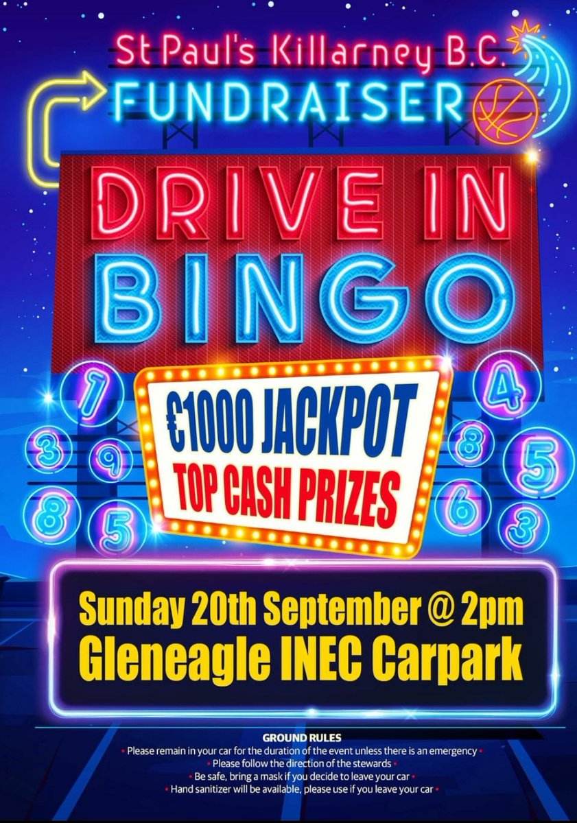 stpaulsbc's tweet photo. 🤩 COMPETITION TIME! 🤩
So who would like to win a FREE Bingo Book to our Drive In Bingo on Sunday 20th September 2pm at the Gleneagle INEC, Killarney ?
Click on the following link to enter
#driveinbingo #bingo #bingoinKillarney #killarney
https://t.co/Mkif7gRoXE https://t.co/gJ784yBcmP