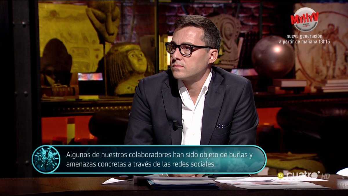 navedelmisterio's tweet photo. Algunos de nuestros colaboradores han sido objeto de burlas y amenazas concretas a través de las redes sociales #CuartoMilenio https://t.co/r9ynGdTboC