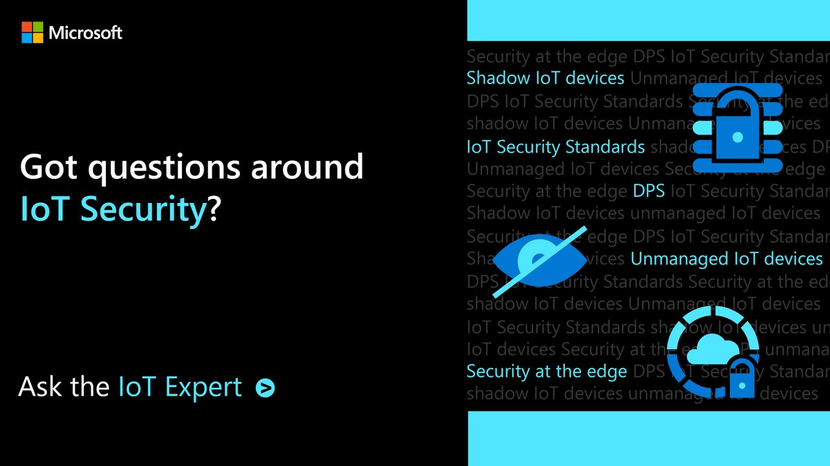 windowsinsider's tweet image. Securely transmitting data from devices in the field can be tricky. Join @mtuip for September’s Ask the IoT Expert and get an answer to your burning #IoTSecurity questions. Don’t miss out! bit.ly/2EQoY30 #MSIoT #IoTDevs #AzureIoT