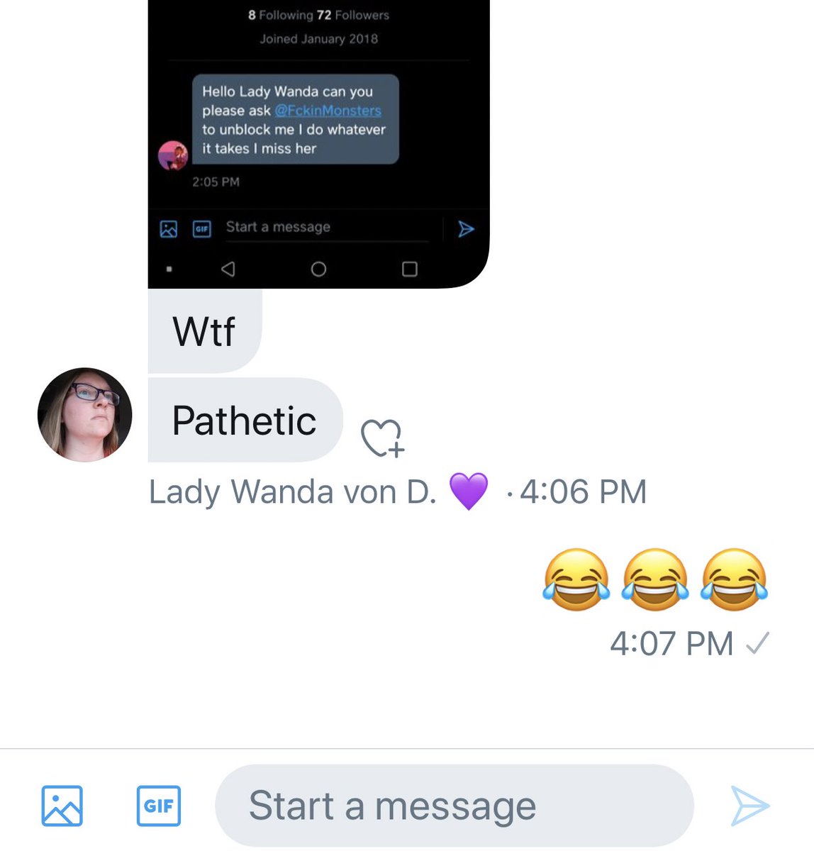 FckinMonsters's tweet photo. Poor little piggy got blocked and couldn’t live without me💅

Ridiculous that he decided to message a fellow Domme just to get in contact.

Unblock fee is $100💸

Be useful or be gone, bitch.

#findom #femdom #paypig #payslave #cashslave #moneymiss #footworship #humiliatrix #simp https://t.co/AgTEPVXy1N