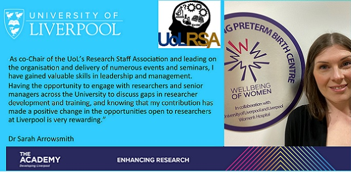 LivResearcher's tweet photo. Today’s #LivUni #PostdocStar is @DrSArrowsmith who shares her experience of how the @UoL_RSA has developed her leadership & management skills.
See more of Sarah's achievements: https://t.co/CgJdaR7RnW
@LivUniAcademy
@UoL_RSA
@ProsperPostdoc
#NPAW2020
#LovePostdocs
#N8Postdocs https://t.co/Yz2zKgw40n
