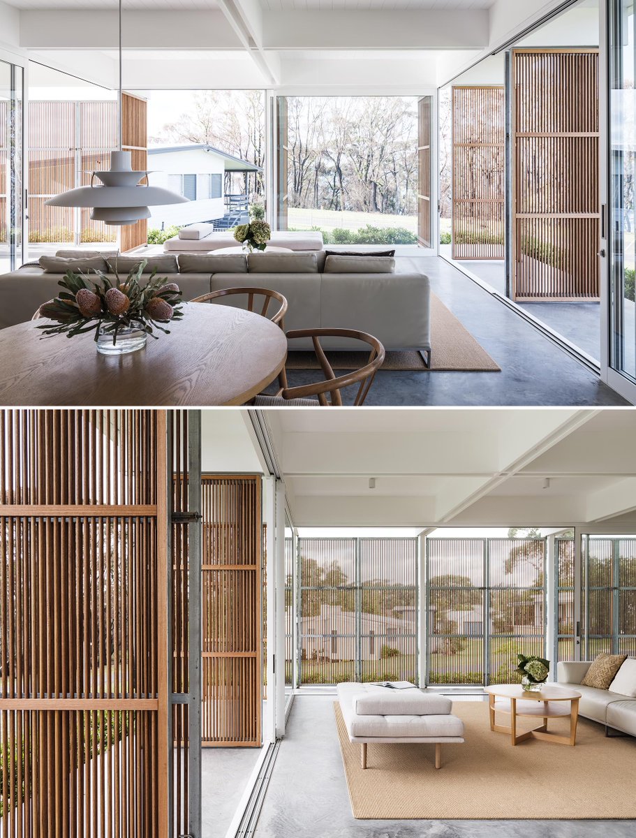 Natural light floods into this #uniquehome, whether the screens are open or closed. #homestyle  cpix.me/a/105028601