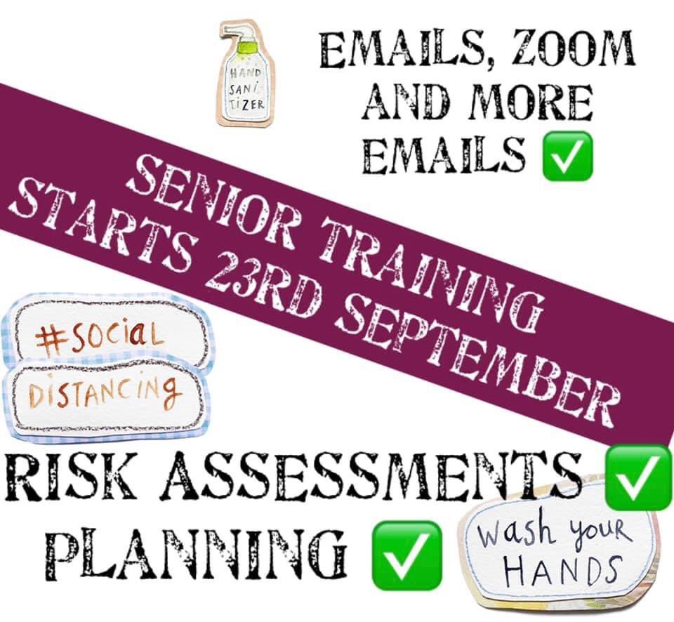 Your Taunton Netball Club Covid Squad have been very busy working behind the scenes to ensure you can all return to training safely. Not long to go now! 😃
