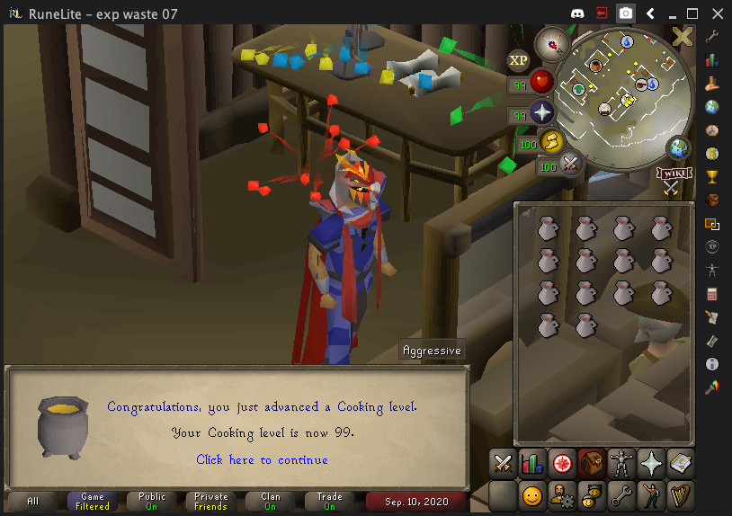 expWaste07's tweet photo. 99 smithing, 99 cooking ☑️ https://t.co/n2OOLJE1rp