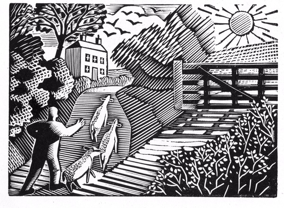 Ravilious1942's tweet image. It’s Sunday evening and it’s not just @BBCCountryfile but time for a Ravilious 1930s Wood-engraving.