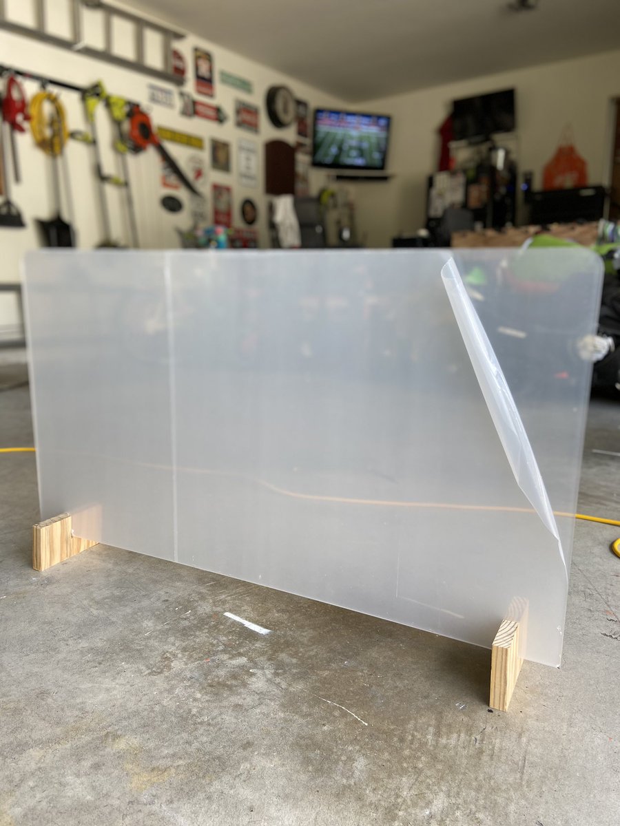 Watching football and making some desk shield legs for students and staff #cfisdsafety #goodsonms