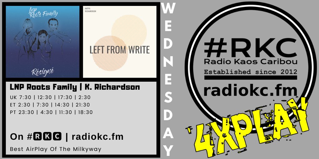 RadioKC's tweet photo. ▂▂▂▂▂▂▂▂▂▂▂▂▂▂
#WEDNESDAY 9|16 𝟰𝘅𝗣𝗟𝗔𝗬𝗦 

🕗7:30⚪12:30⚪17:30⚪2:30 UK

🔴@LNPRootsFamily
🔴Katya Richardson

on #🆁🅺🅲 📻 https://t.co/FmdGq0Logy
▂▂▂▂▂▂▂▂▂▂▂▂▂▂ https://t.co/9kpEotDfBQ