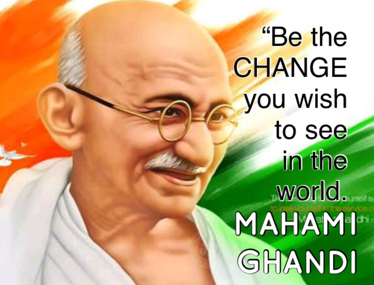 MakeAmericaUnit's tweet image. “Be the CHANGE you wish to see in the world.” MAHAMI GHANDI #MakeAmericaUNITEDAgain🇺🇸