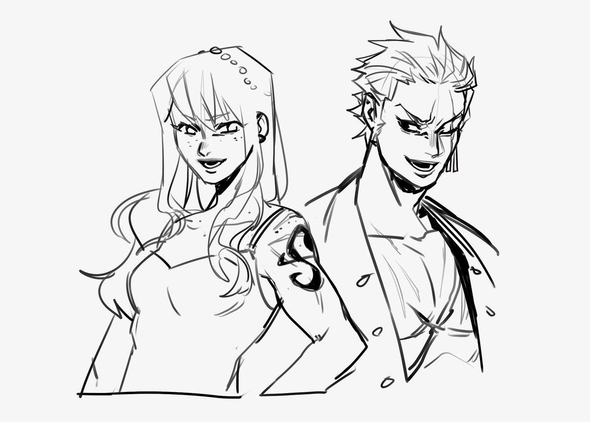 was gonna draw the romance dawn trio together but this happened 