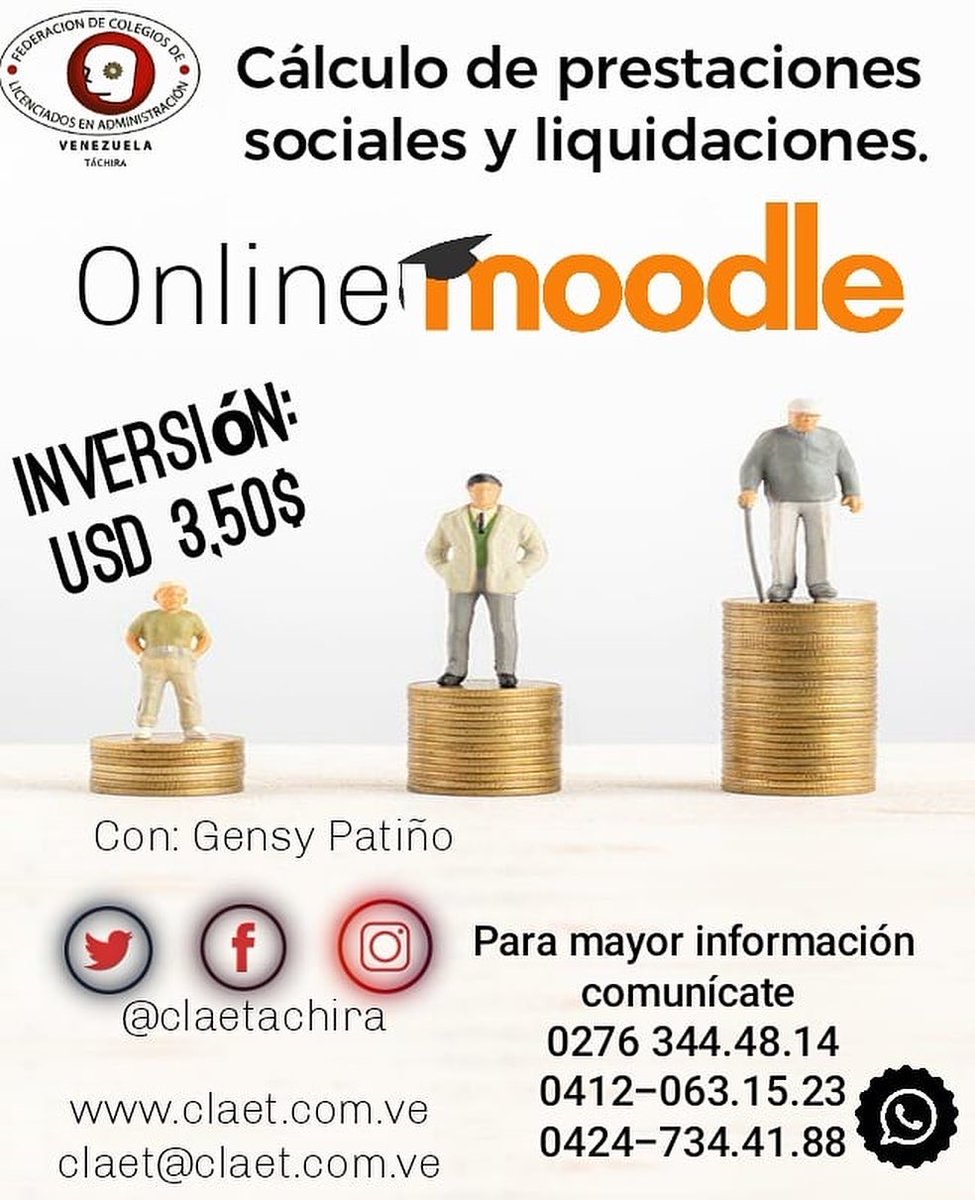 claetachira's tweet photo. Te esperamos en nuestros cursos online y/o presenciales contáctanos en la bio o al whastapp 0412-0631523
#claet #feclave #solicitudsolvenciadigital #somoslac #soylicenciadoenadministracioncolegiado https://t.co/AFZ9T9MmE2