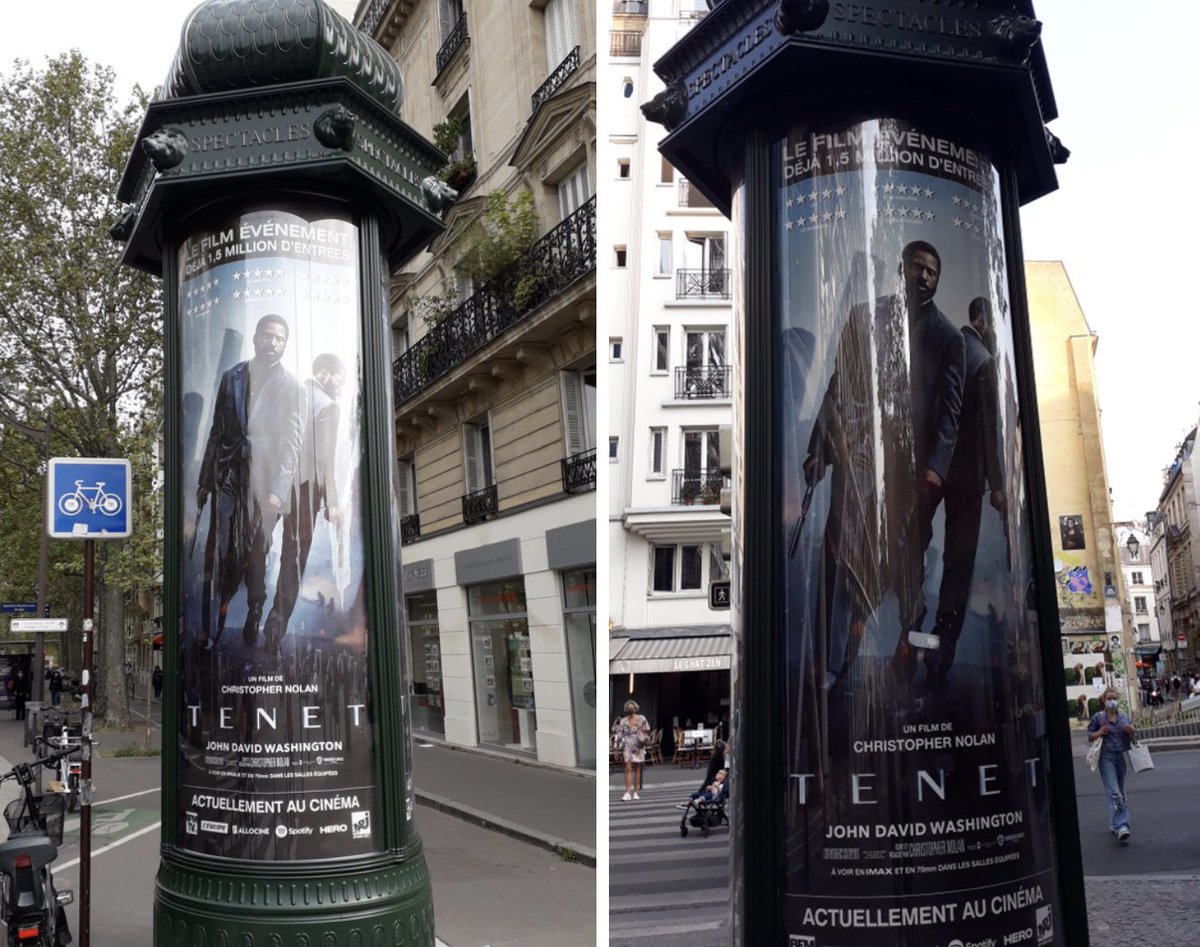 destinationcine's tweet photo. #Tenet petit leader au dimanche soir avec +-220 000 spectateurs (-37%) selon #BoxOfficePro
Le film a donc atteint 21 jours après sa sortie les 1,5M entrées (comme annoncé depuis plusieurs jours dans Paris⬇️)
Fin de carrière à -2M vs 4,9M pour «Inception» ou 2,5M «Dunkerque» https://t.co/krD69tqpON