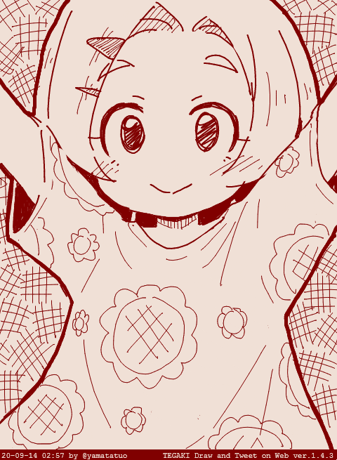 作業の合間に薫ちゃん #tegaki_dt 