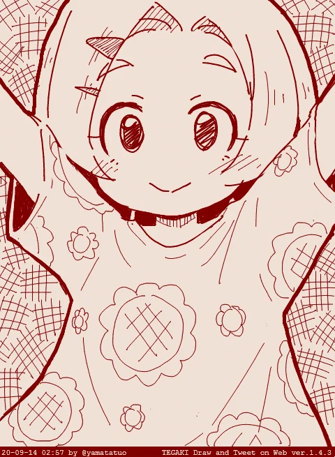 作業の合間に薫ちゃん #tegaki_dt 