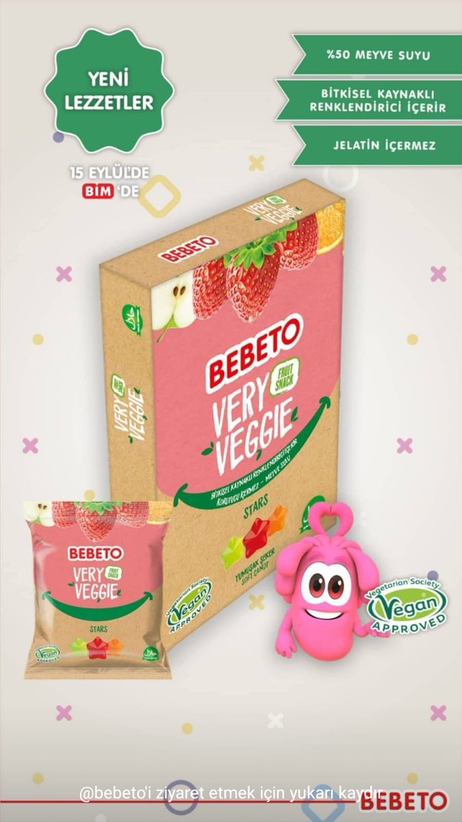 Bebeto vegan jelibon.

15 Eylül'de Bim'de. 

#bim #bimmarket #veganurun #vegan #jelibon #veganjelibon