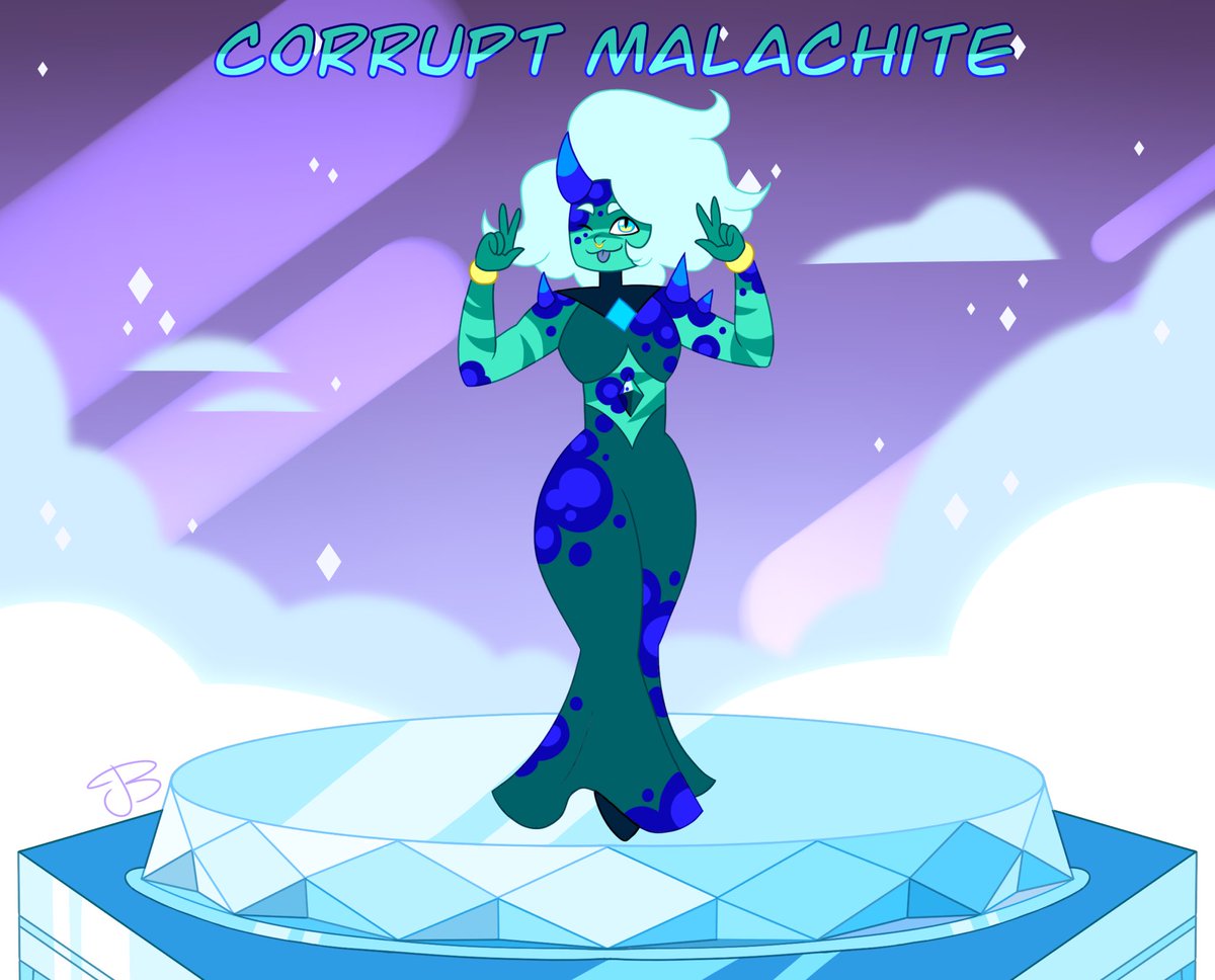 JemMitsy's tweet photo. ✨ADOPT AVAILABLE✨
Here is Corrupt Malachite with Azurite. She is $15 USD, PayPal only, comment if you're interested. I've redesigned all adopts, all adopts have additional art. I can't post the original adopts but if bought, I'll give you the art for them.
.
#gemsona #oc #adopt https://t.co/vY3xZ3avam
