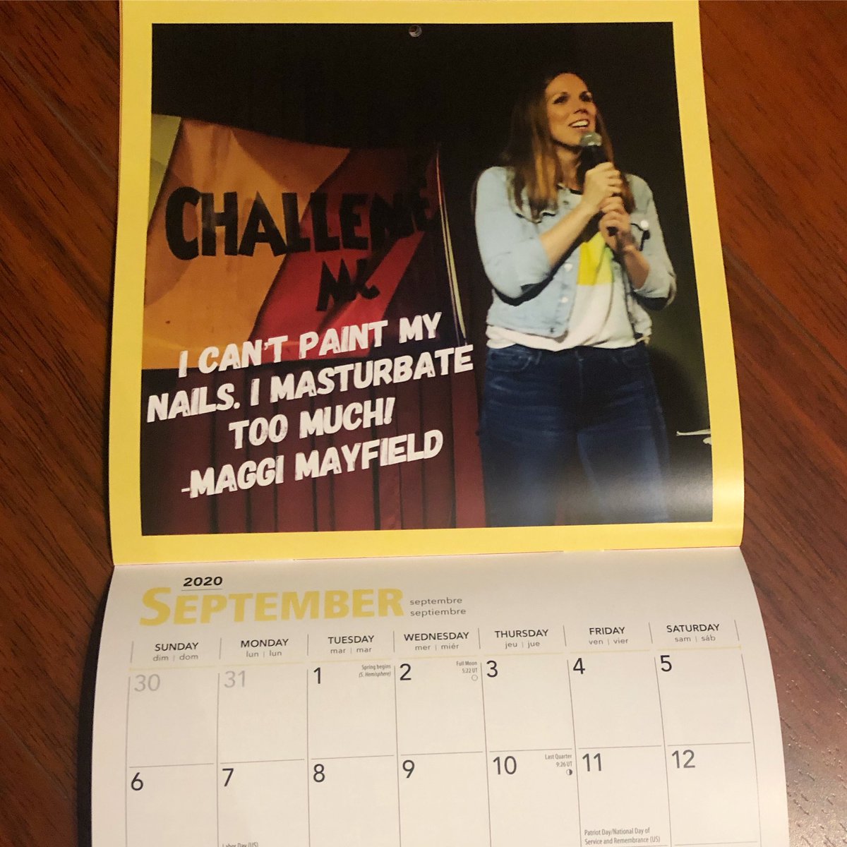 A 2020 Calendar may have been the worst investment this year. But hey, check out this hilarious broad. @maggimayfield #MissSeptember #thechallengemic #funnyfemales