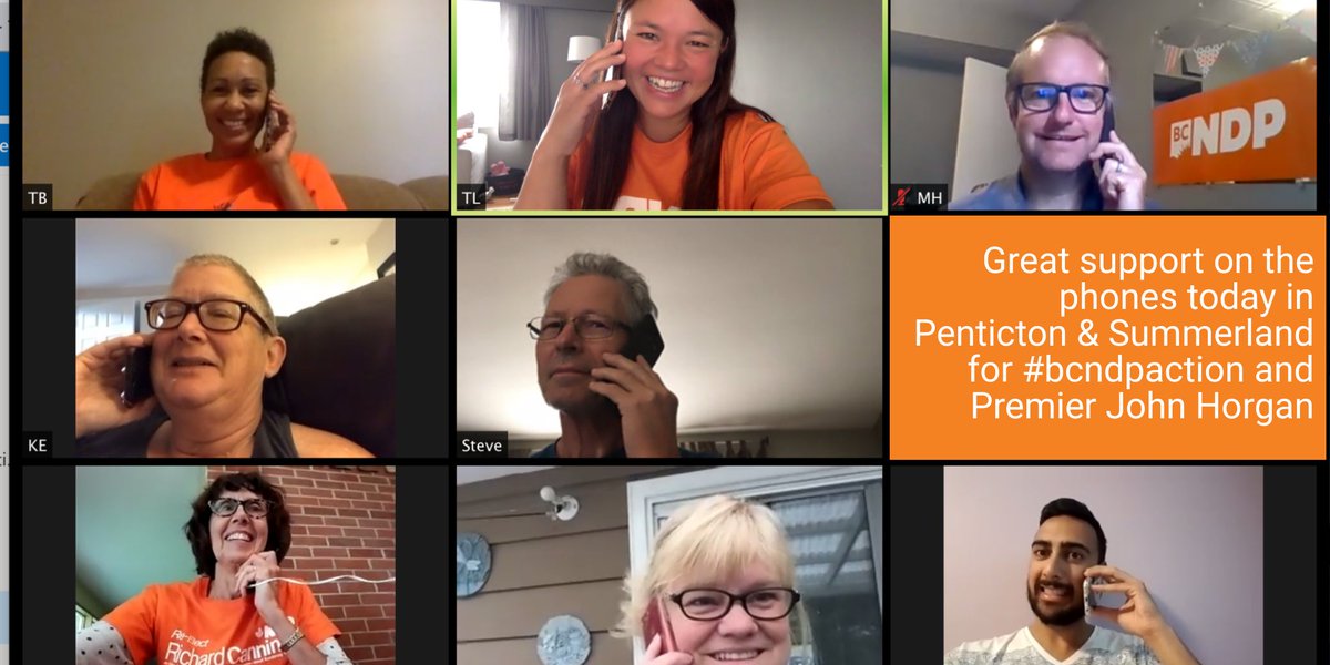 PentictonNDP's tweet photo. Great support on the phone today for
@jjhorgan and the BC NDP! #bcndpaction
#penticton #summerland #bcpoli https://t.co/zQfOzEAS2j