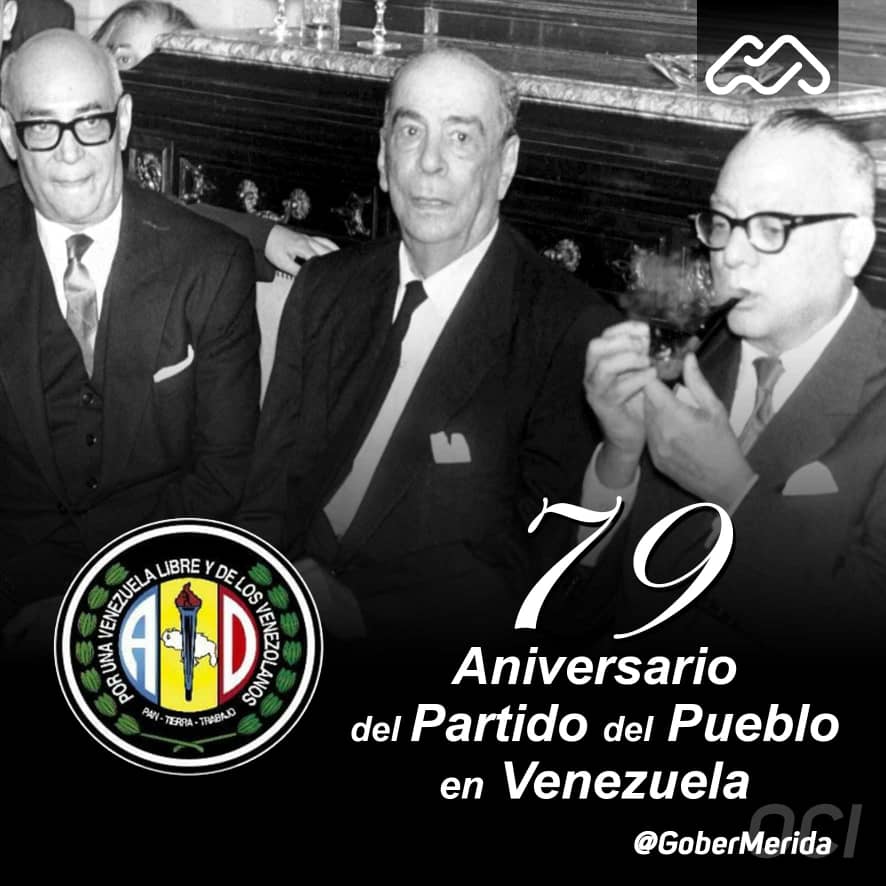Sivolicarmenm's tweet photo. Saludos calurosos a todos los compañeros @ADemocratica, hoy en el #79aniversario de nuestro Amado Partido.
Los ADecos somos determinantes e incansables en la lucha por la democracia de #Venezuela, nuestro mayor objetivo es la libertad y el progreso de los Vzlanos.
#DisciplinaYFe. https://t.co/0SO9njFTHJ