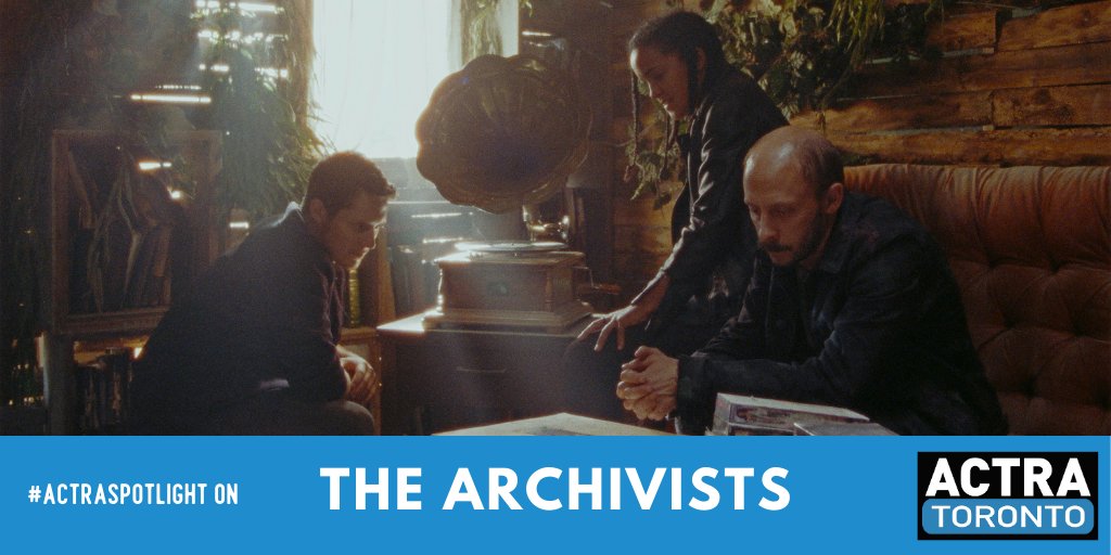 ACTRAToronto's tweet photo. Don't miss THE ARCHIVISTS, a compelling new short film at #TIFF20 described as a "dystopian musical" featuring Noah Reid, Bahia Watson, Maxwell McCabe-Lokos, and stunt performer Duncan McLeod! Catch it as part of Short Cuts Programme 03 tonight at 6pm! https://t.co/3PNeeiplz9 https://t.co/atJySoEGbF