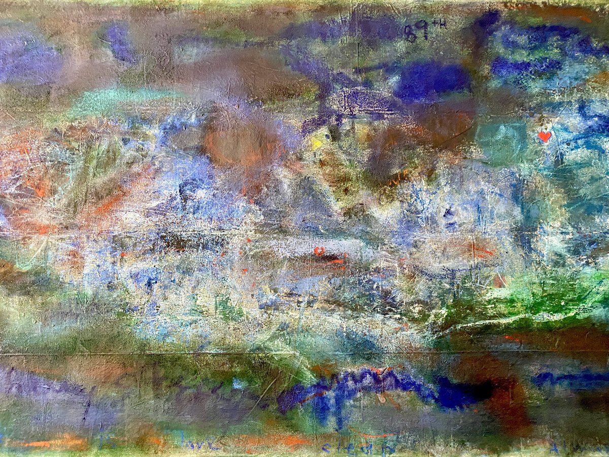 swimdeep's tweet photo. #Stream / detail / oils, oil crayons, raw pigment, leather paint on canvas, 4x16ft. https://t.co/oJ4dLD2ZoW
