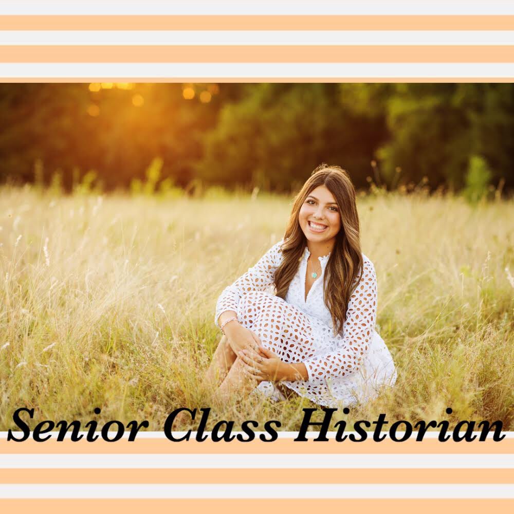 MEET THE SENIOR BOARD!

Kamryn Page: Senior Class Historian! 🐾🧡
This is Kamryn’s 2nd year in Student Council. She is also a 2nd year Varsity cheer captain, Vice President of Spanish Club, and a member of model UN and NHS!