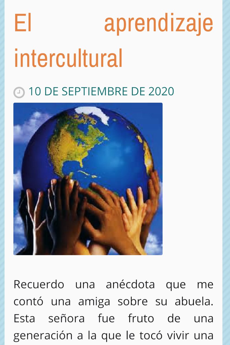 APRENDIZAJE INTERCULTURAL : Os invito a leer un artículo colaborativo que he escrito junto a mi compañera <a href="/AEteacher/">Ana Esther Teacher</a> y que se ha publicado en el portal nacional de eTwinning.
etwinning.es/es/el-aprendiz….

<a href="/eTwinning_es/">eTwinning España</a> <a href="/dgalextranjeras/">L.Extranjeras ARAGON</a> <a href="/MadeinBleCua/">MadeinBleCua</a>