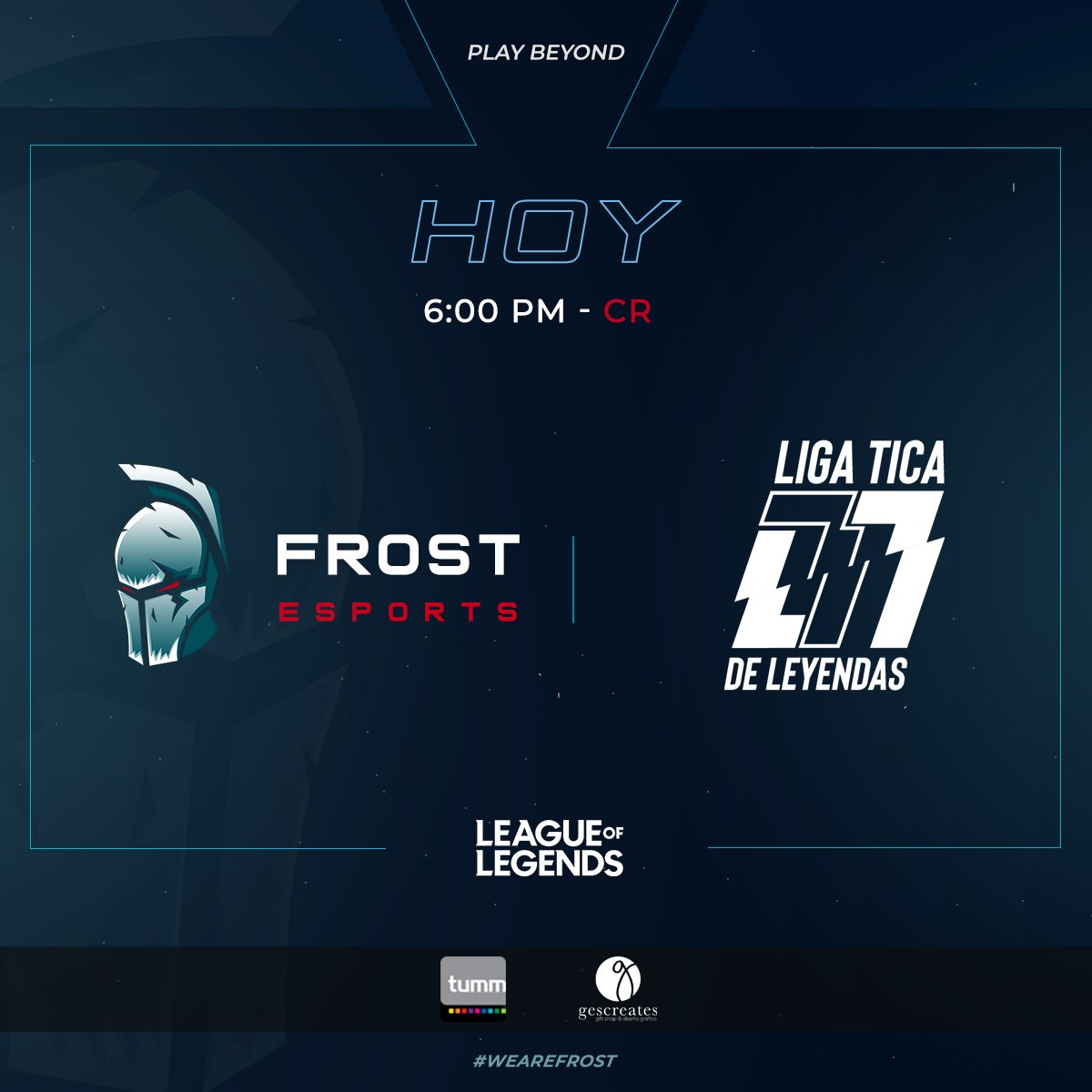 frost_esportsgg's tweet photo. ¡Continuamos nuestro camino! 🔥
Hoy jugamos el torneo de promoción/relegación de la Liga Tica de Leyendas - LTL a partir de las 6:00 PM 🇨🇷 / 7:00 PM 🇨🇴🇲🇽 en este canal https://t.co/pkr4NjOHXR
¡Esperamos su apoyo!💙
#WeAreFrost #GoFrost #Tumm https://t.co/CzmpiWVBid