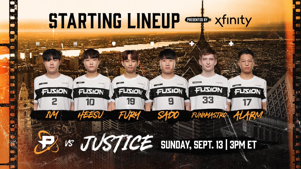 Infernal's tweet photo. Who else is ready to serve an L to @washjustice at 3 pm ET?

Our starting six, presented by @Xfinity sure are. Drop all your #PhillyPower in the comments below to help amp us up before game time! https://t.co/YQFaSqs0rA